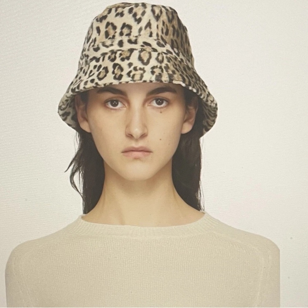MAXMARA VALLET LEOPARD PRINT BUCKET HAT SIZE SMALL ITALY NEW